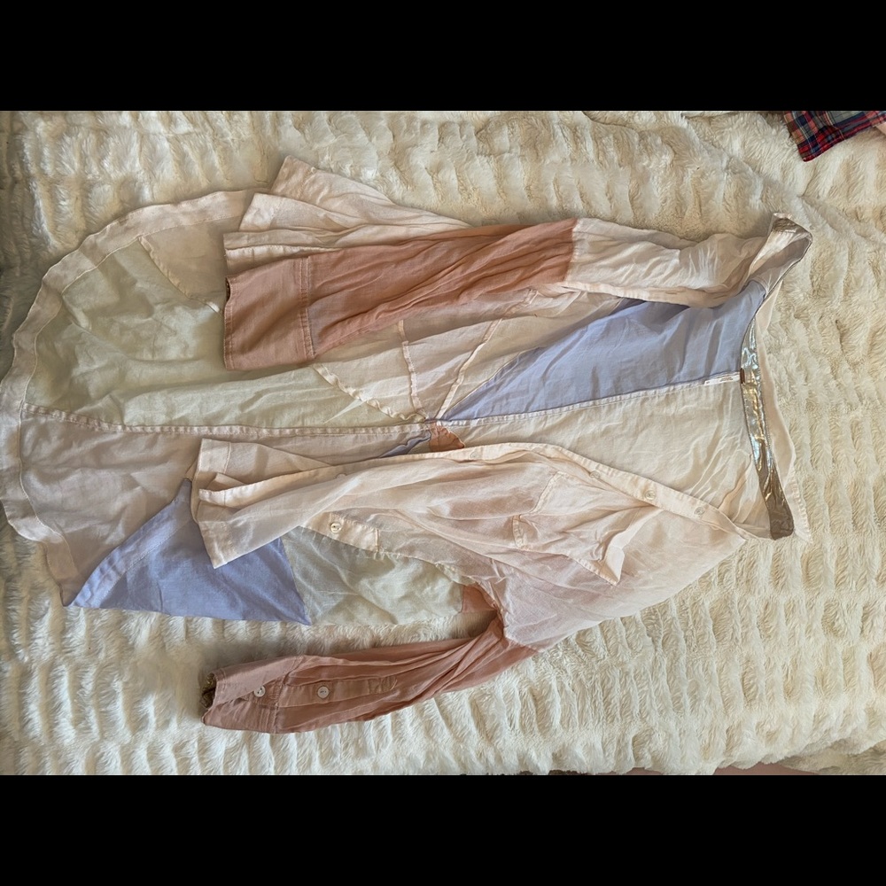 Women’s see-through button-down tunic